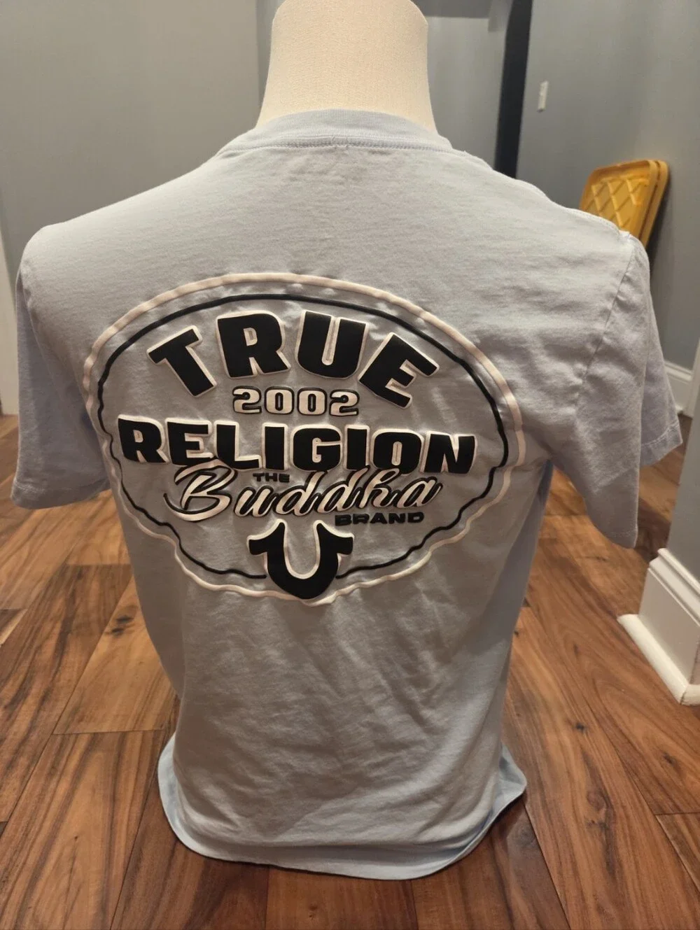 True Religion Buddha Logo Graphic T-Shirt Size Small Light Blue